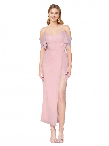 Wholesale Mermaid Cold Shoulder Short Knee Length Chiffon Prom Dress