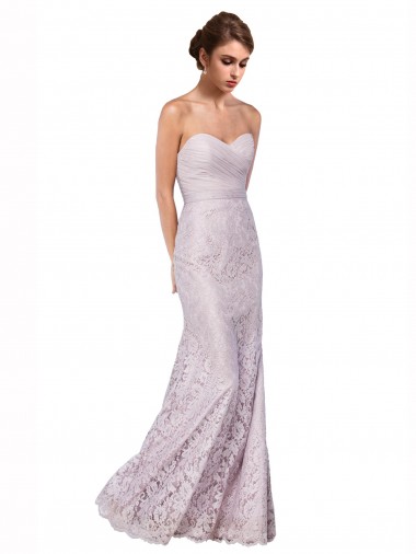Wholesale Floor Length Fitted Sweetheart Lace Prom Dress