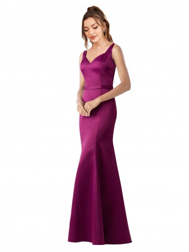 Wholesale Fitted Sexy Open Back Satin Prom Dress with Floral Details