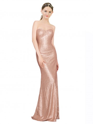 Wholesale Sweetheart Full Length Long Sequin Prom Dress