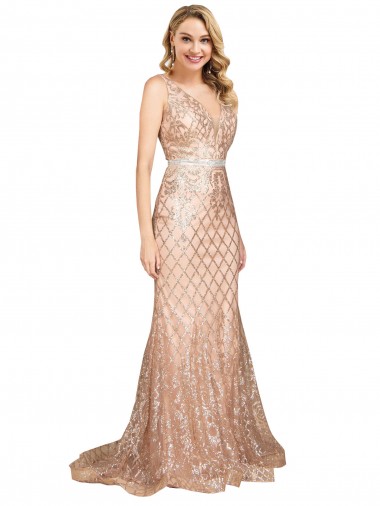 Wholesale Sleek Long Mermaid Sparkling Sequin Prom Dress