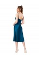 Midi Length Silky Satin Cocktail Prom Dress / Homecoming Dress