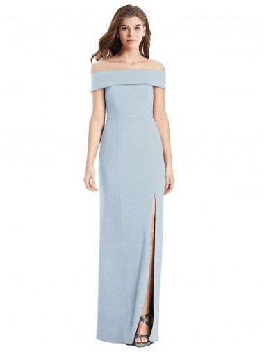 Wholesale Cuffed Off the Shoulder Long Trumpet Prom Dress