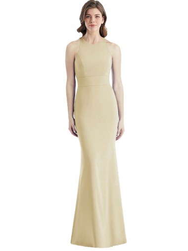 Wholesale Criss Cross Twist Cutout Back Trumpet Prom Dress