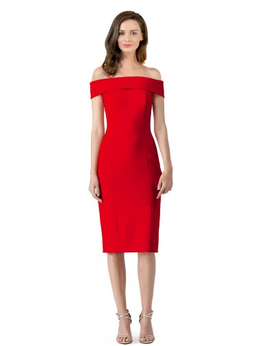 Wholesale Off the Shoulder Square Neck Cocktail Prom Dress / Homecoming Dress