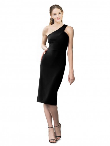 Wholesale One Shoulder Short Crepe Cocktail Prom Dress / Homecoming Dress