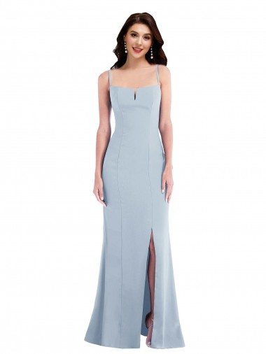Wholesale Flattering Trumpet Maxi Crepe Prom Dress with Front Slit