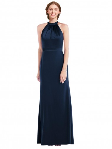 Wholesale High Neck Open Back Long Maxi Prom Dress